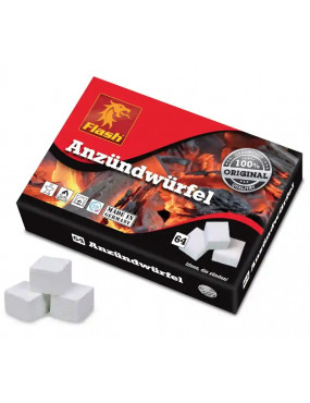 Aizdedzināšanas klucīši balti uz parafīna bāzes 64 gab.