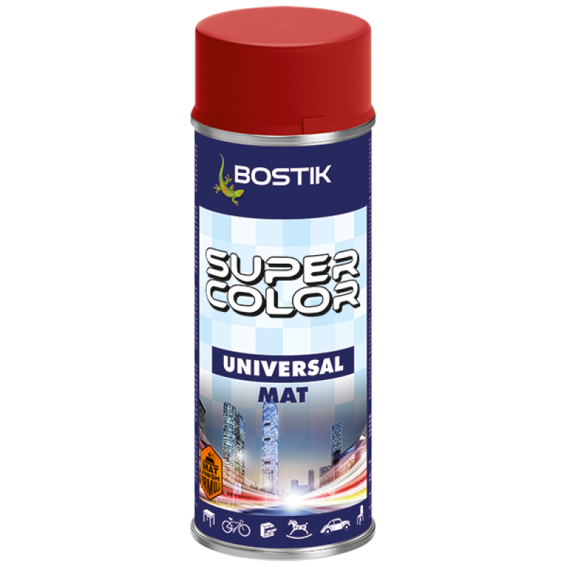 Krāsa SUPER COLOR sarkana matēta 3000 400ml