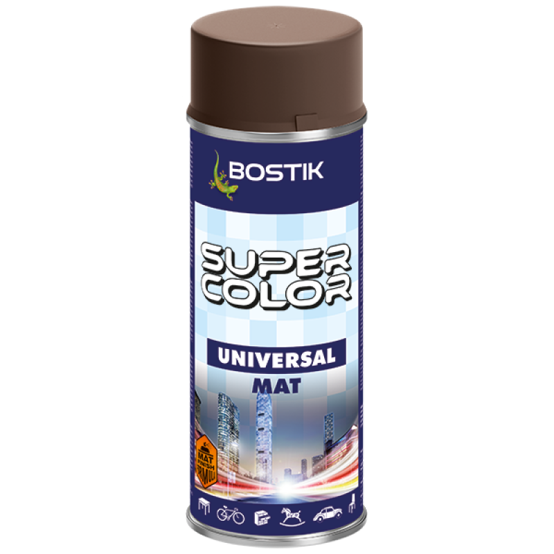 Krāsa SUPER COLOR tumši brūna matēta 8017 400ml