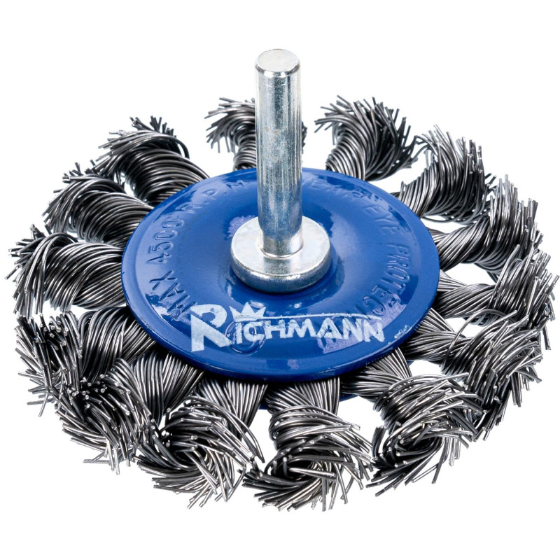 Drāšu birste urbjmašinai stiepļveida tērauda 75mm Richmann