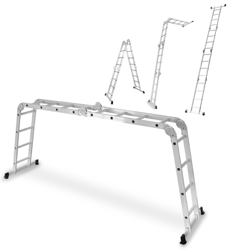 Alumīnija kāpnes platforma 4x4 pakāpienu 125kg DRABEST
