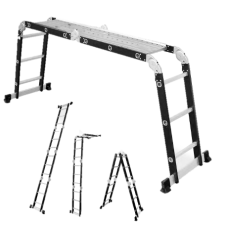 Alumīnija kāpnes platforma 4x3 pakāpienu 125kg DRABEST