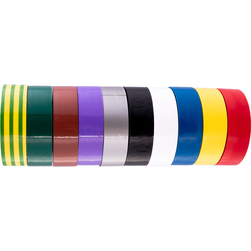 Izolācijas lentes krāsainas 19mm*10m 10gab. Richmann
