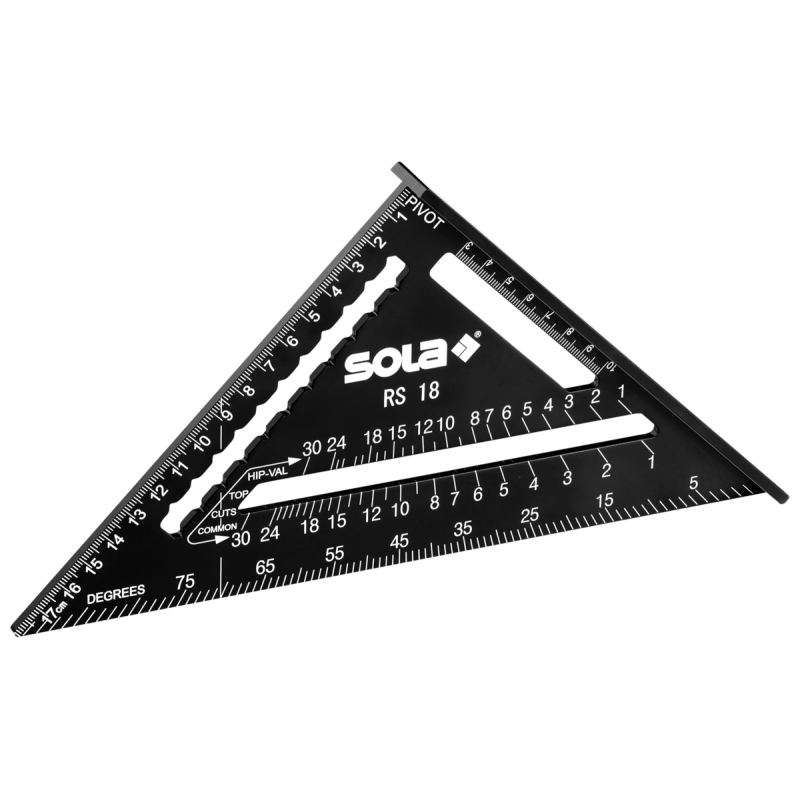 Stūrenis namdara alumīnija 18cm melns  SOLA RS 18