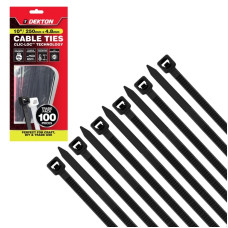 Plastmasas savilces 4.8x250mm 100 gab.melnas Dekton