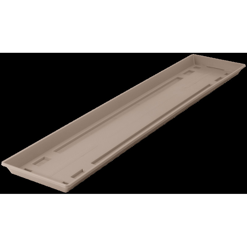 Paliknis puķu kastei plastmasas 60cm -Taupe, Geli