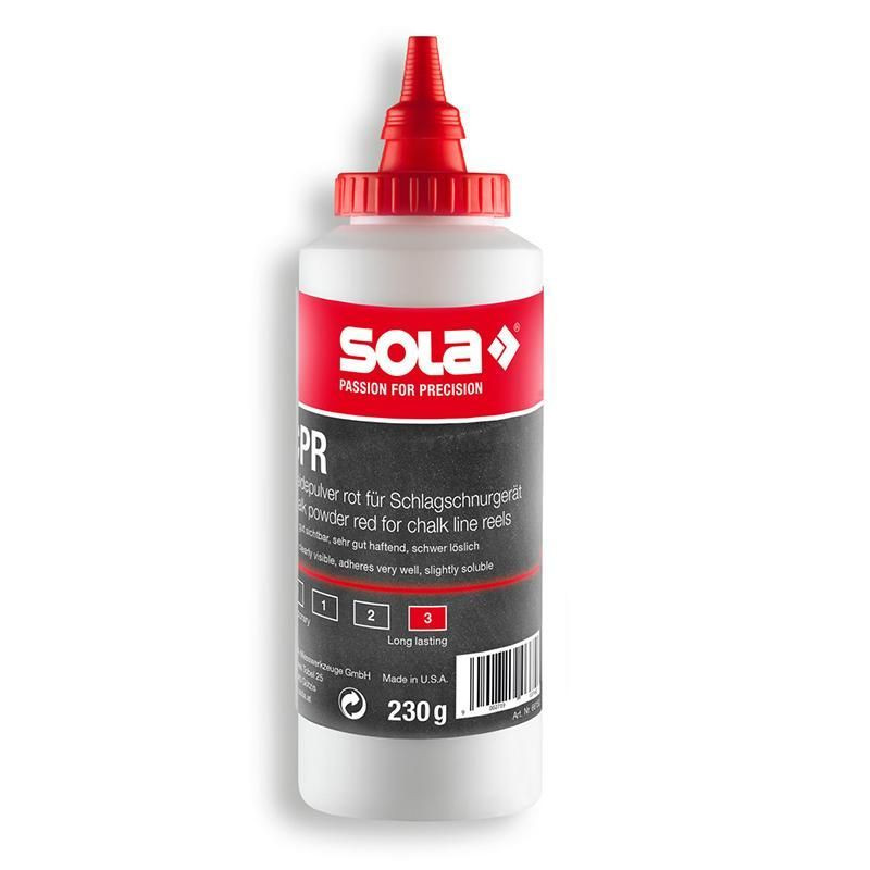 Pulveris atzīmēšanas auklai sarkans 230g SOLA