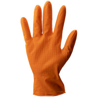 Gumijas cimdi Nitrila ORANŽIi GRIP  (10) XL imērs 50gab.