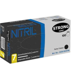 Gumijas cimdi Nitrila Melni / STRONG 10 izmērs