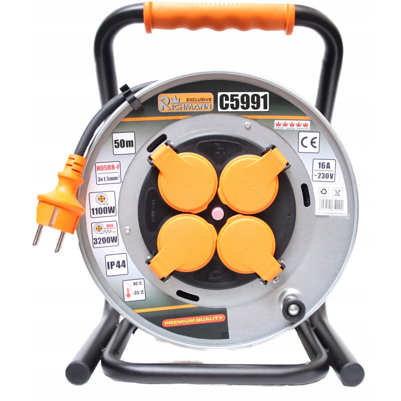Elektrības pagarinātājs 50m 3x1.5, Richmann Exclusive