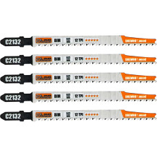 Figūrzāģa asmeņi kokam BIM 117mm 12 TPI SU, 5 gab.  Richmann