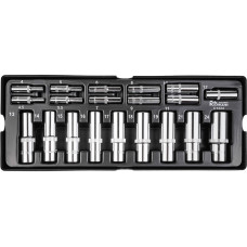 Pagarināto muciņu komplekts 1/4'' un 1/2'' 20 elemt.