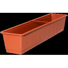 Puķu kaste plastmasas 60cm - Terakota, Geli