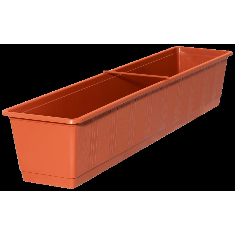 Puķu kaste plastmasas 60cm - Terakota, Geli