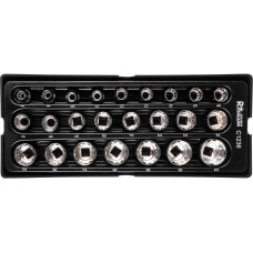 Muciņu komplekts 8-32mm, 1/2'', 12 kanšu 24 elementi