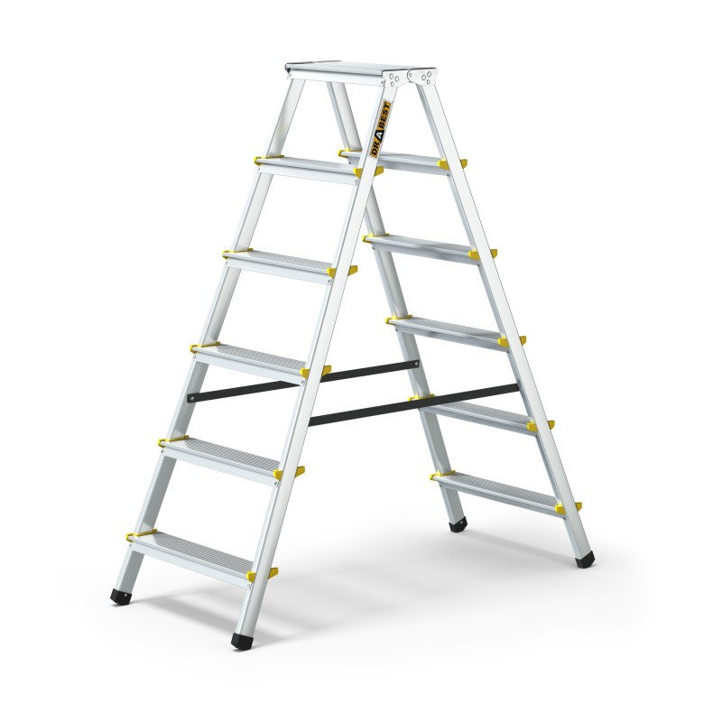 Divpusējās mājsaimniecības kāpnes alu. 150kg 2x6 pak DRABEST
