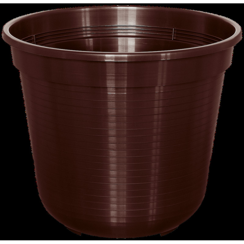 Puķu pods plastmasas 8cm - Brūns, Geli