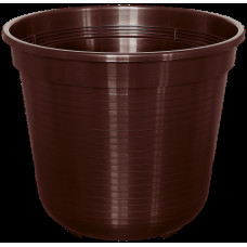 Puķu pods plastmasas 12cm - Brūns, Geli