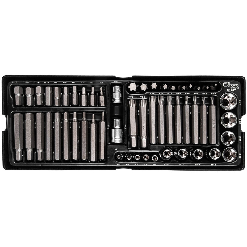Uzgaļu komplekts Imbus / Torx  55 elementi