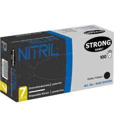 Gumijas cimdi Nitrila Melni / STRONG 7. izmērs