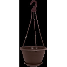 Iekarināms puķu pods plastmasas 24cm - Brūns, Geli