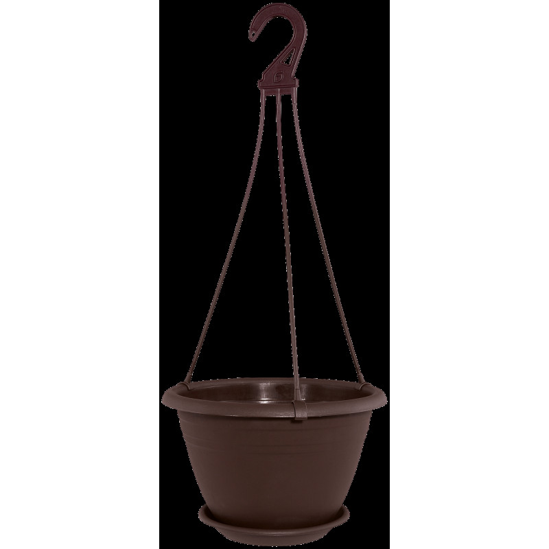 Iekarināms puķu pods plastmasas 24cm - Brūns, Geli