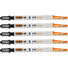 Figūrzāģa asmeņi kokam BIM 117mm 12 TPI SU, 5 gab.  Richmann