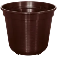 Puķu pods plastmasas 16cm - Brūns, Geli
