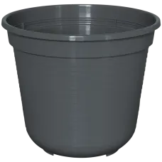 Puķu pods plastmasas 20cm - Antracīts, Geli